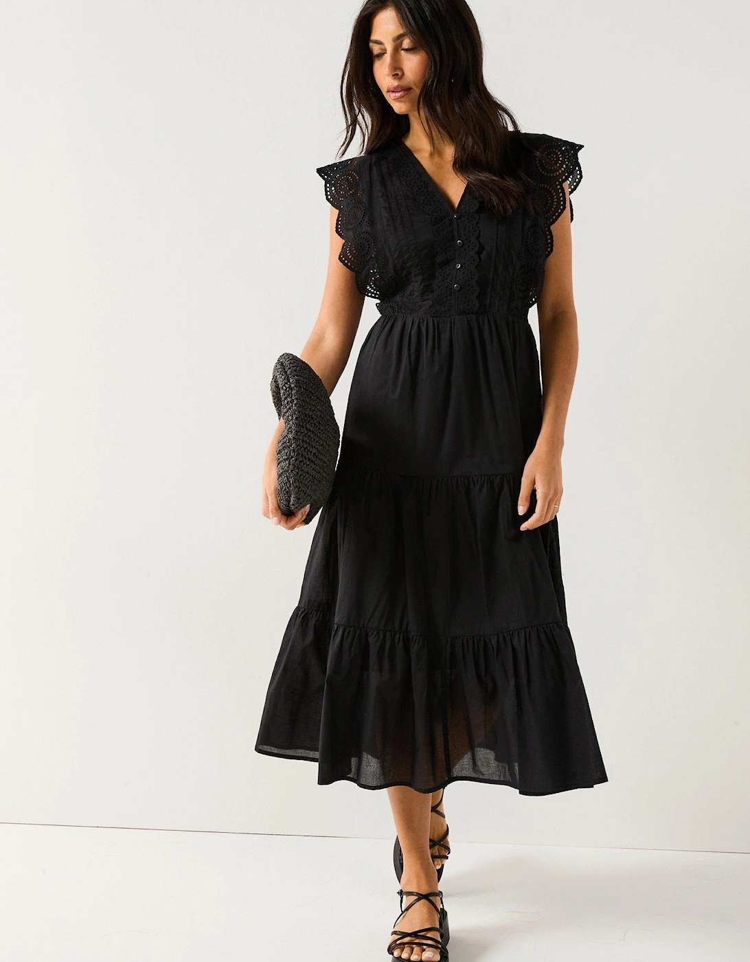 Sara Sleeveless Lace Dress - Black, 2 of 1