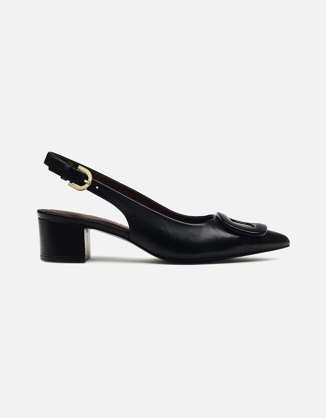 Grosvenor Arcade Heeled Slingback Black, 2 of 1