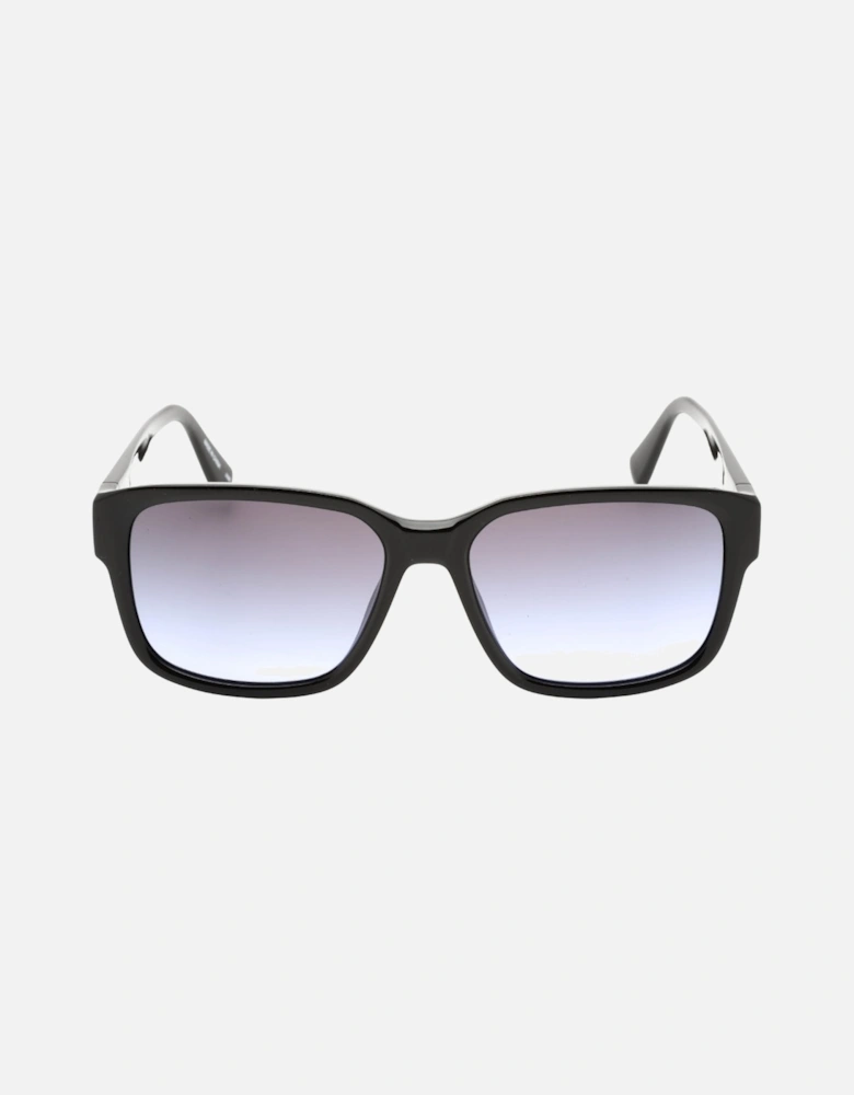Black Framed Grey Violet Gradient Lensed Sunglasses
