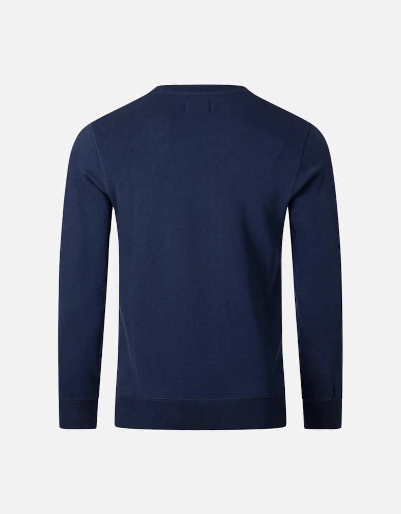 Aquascutum Active Small Logo Navy Blue Sweatshirt