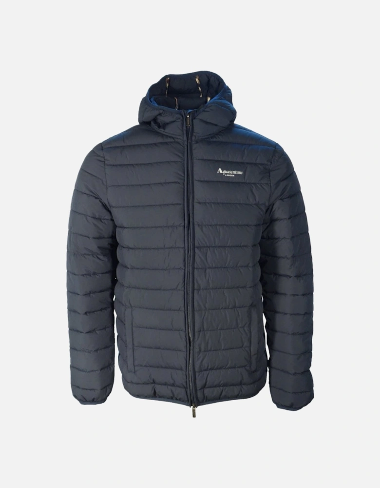 Aquascutum Active 100GR Hooded Navy Blue Jacket