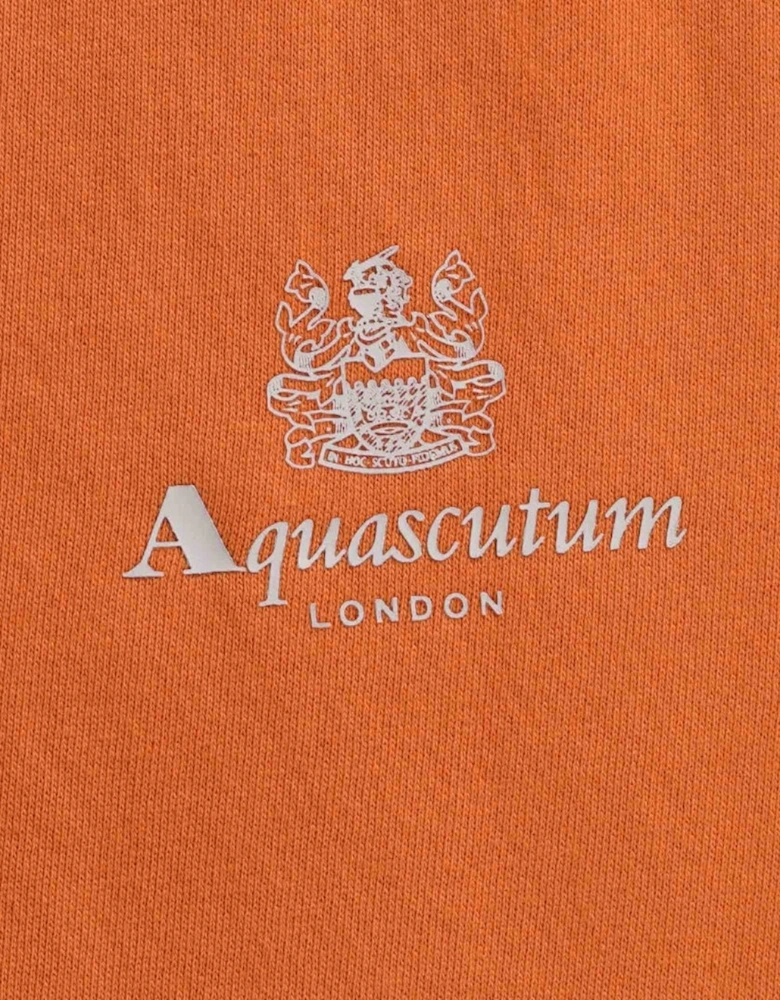 Aquascutum Active Small Logo Orange Sweatshirt