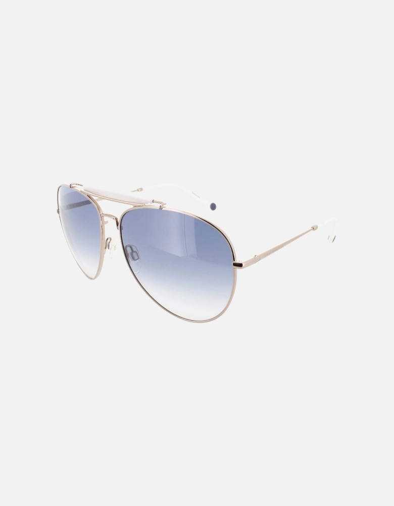White Bar Gold Sunglasses