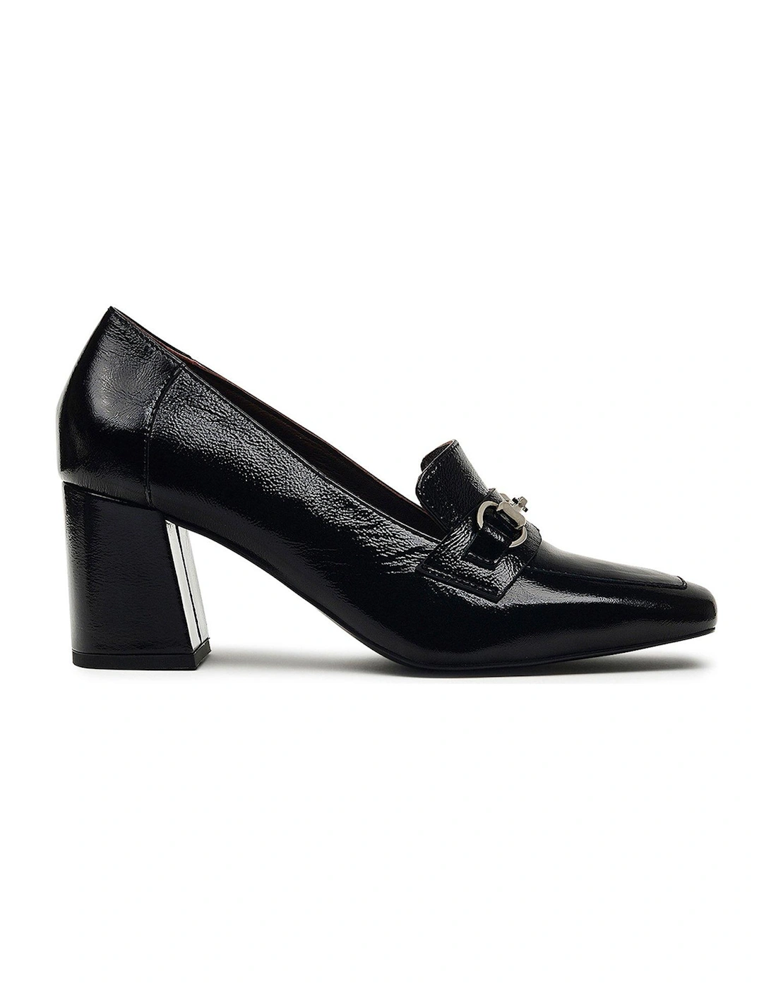 Burlington Mews Heeled Saddle Loafer Black, 2 of 1