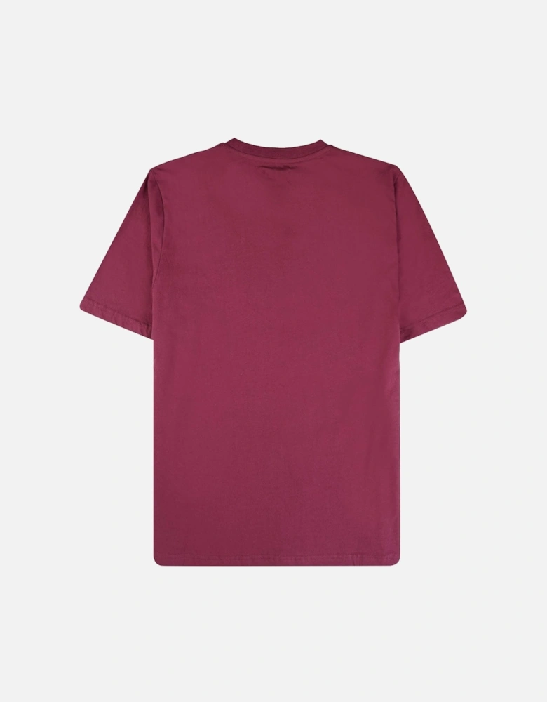 Aquascutum Active Big Logo Burgundy T-Shirt