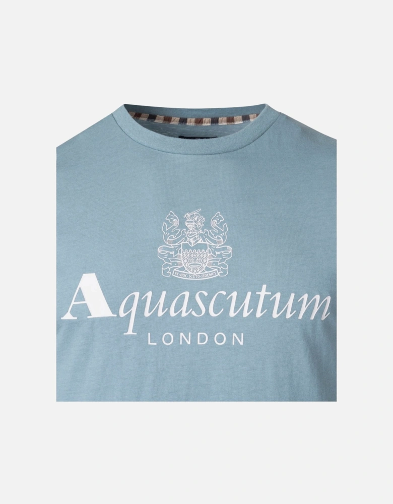Aquascutum Active Big Logo Blue T-Shirt