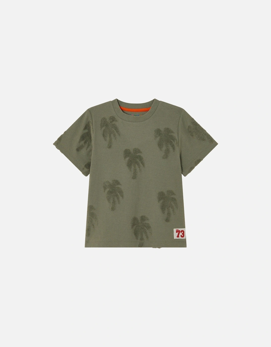 Boys Palm Short Sleeve Tshirt - Khaki, 2 of 1