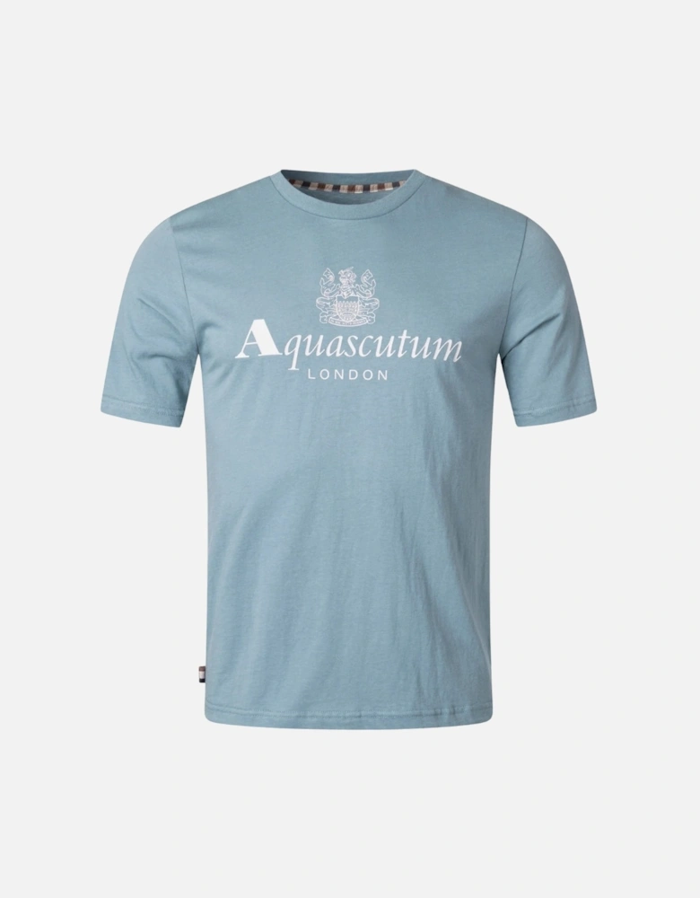 Aquascutum Active Big Logo Blue T-Shirt