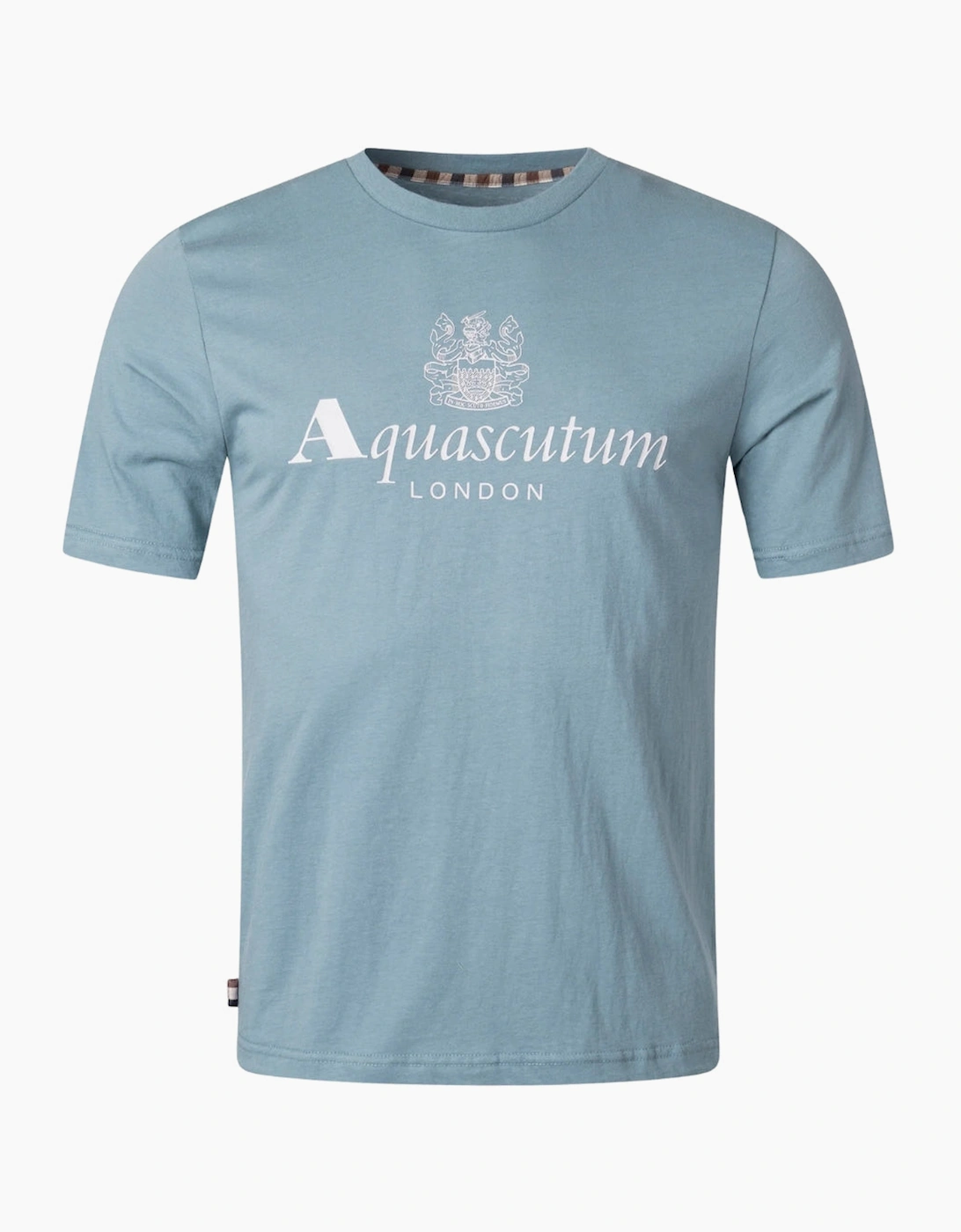 Aquascutum Men's Blue Active Big Logo T-Shirt - : 42 Xl