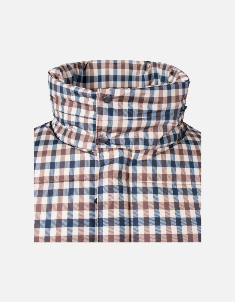 Aquascutum Active Puffer Beige Check Jacket
