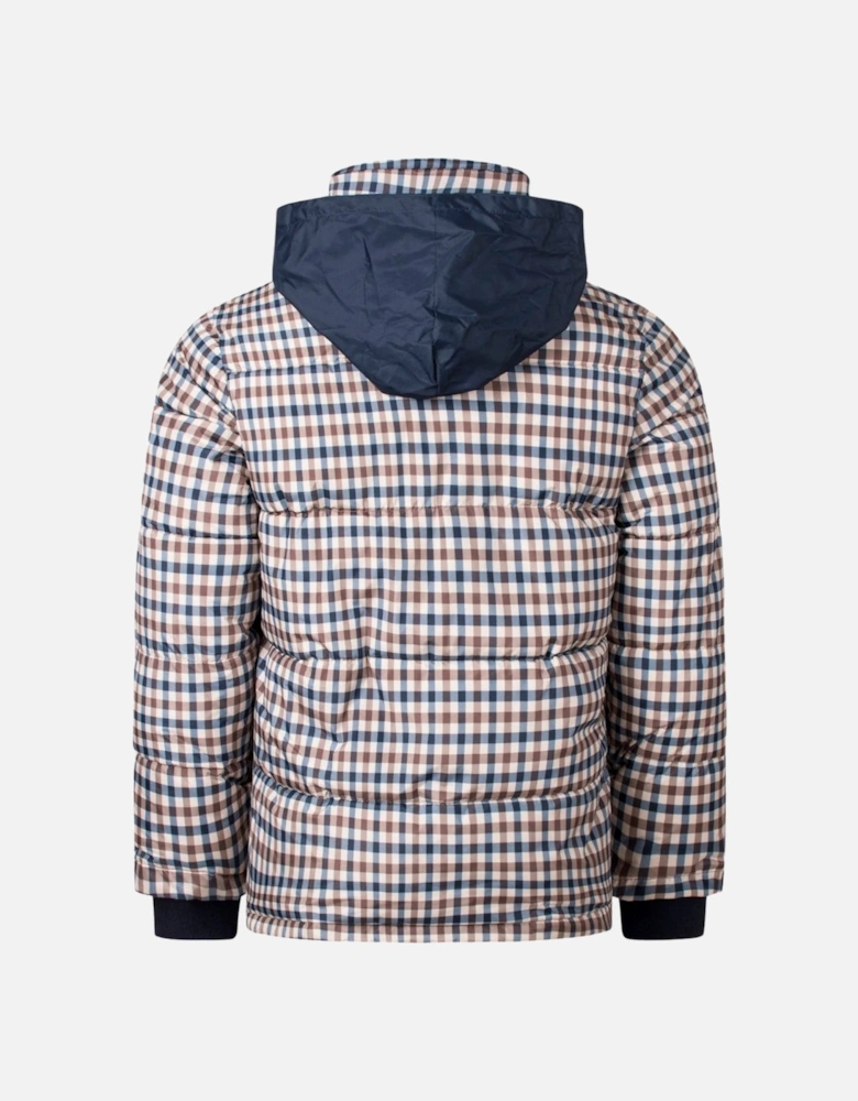 Aquascutum Active Puffer Beige Check Jacket