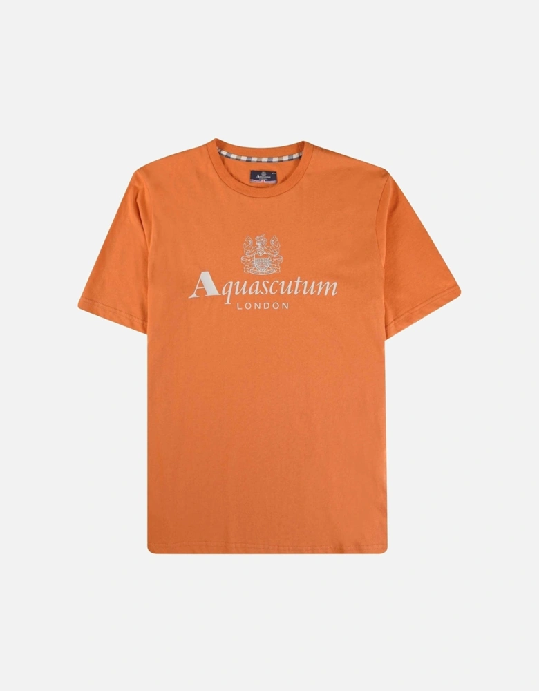 Aquascutum Active Big Logo Orange T-Shirt