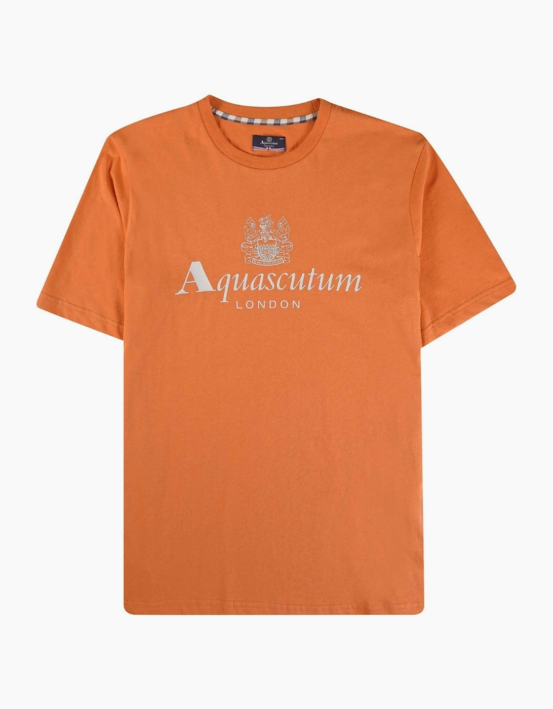 Aquascutum Men's Orange Active Big Logo T-Shirt - : 42 Xl