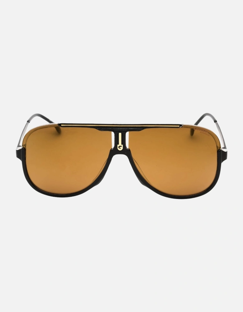Brown Pilot Framed Sunglasses