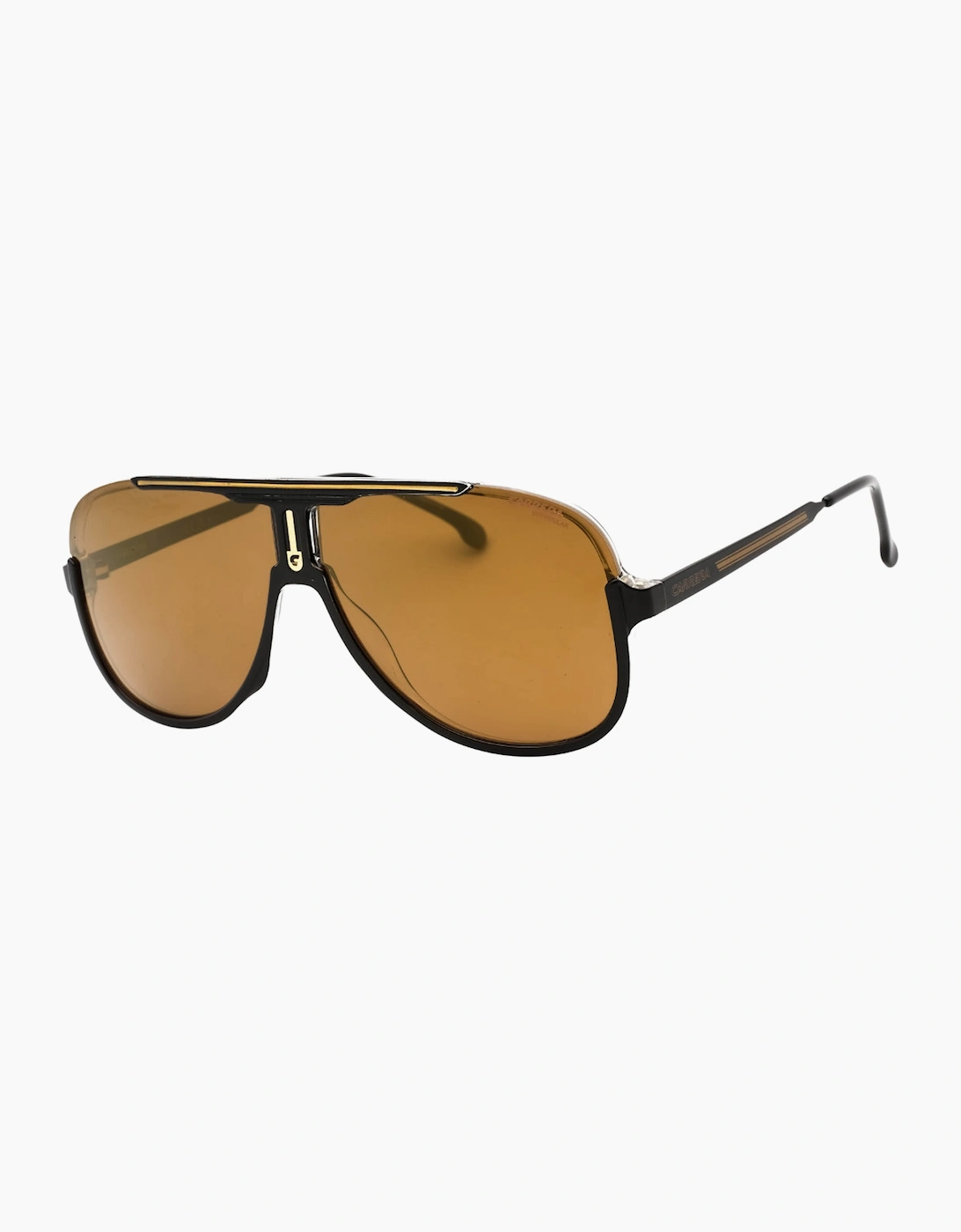 Men's Carrera Brown Pilot Framed Sunglasses - Size: ONE size