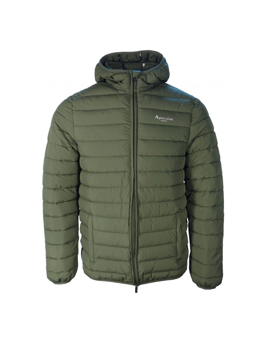 Aquascutum Men's Tan Active 100Gr Hooded Green Jacket  44/Regular Xxl
