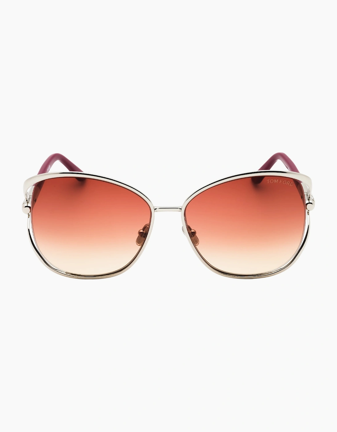 Tom Ford Women's Silver Marta Shiny Palladium Sunglasses - Size: One Size