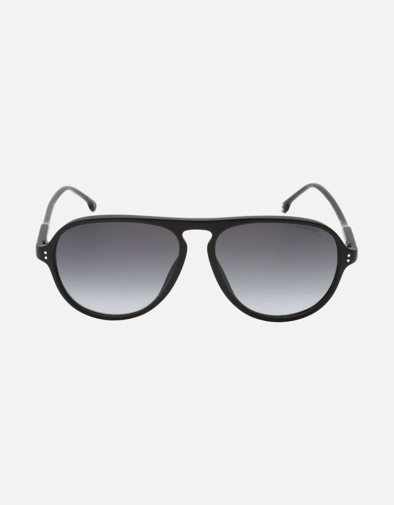 Matte Black Framed Grey Gradient Lensed Sunglasses