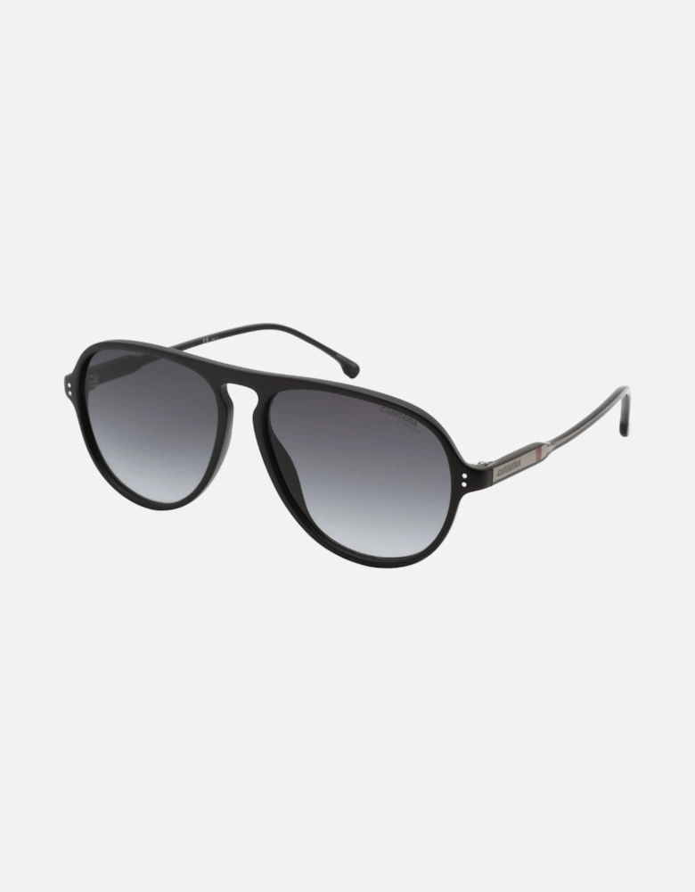 Matte Black Framed Grey Gradient Lensed Sunglasses