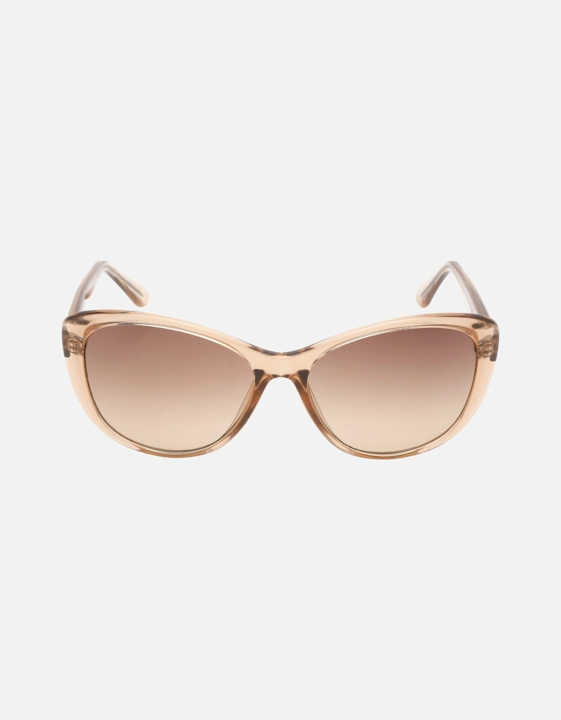 Crystal Beige Frame Brown Gradient Lensed Sunglasses