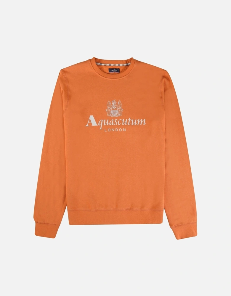 Aquascutum Active Big Logo Orange Sweatshirt