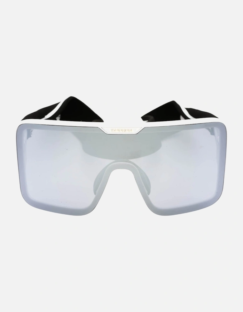 Flagab15 Large Framed White Sunglasses