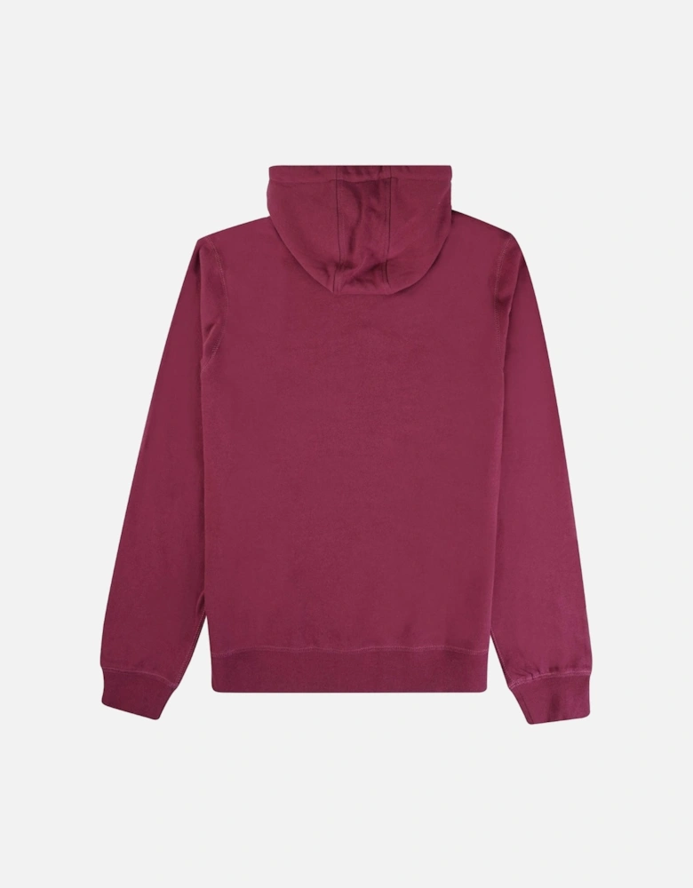 Aquascutum Active Big Logo Burgundy Hoodie