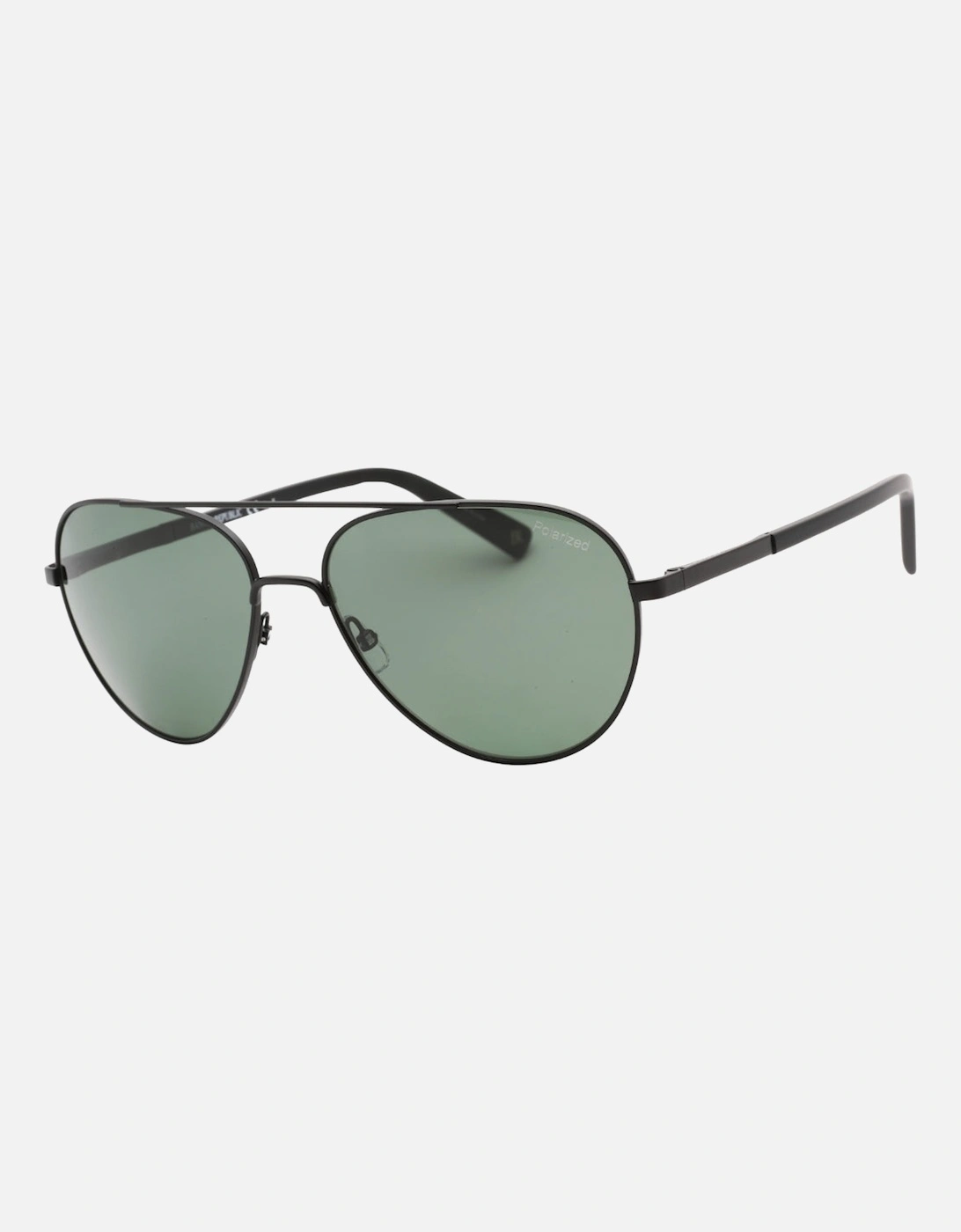 Matte Black Framed Green PZ Lensed Sunglasses
