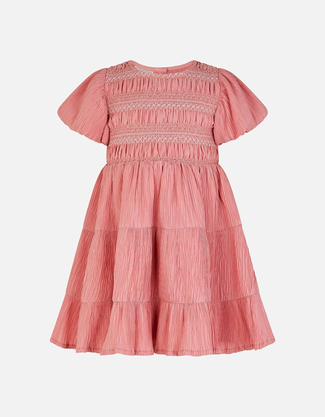 Baby Girls Shirred Dress - Pink, 2 of 1