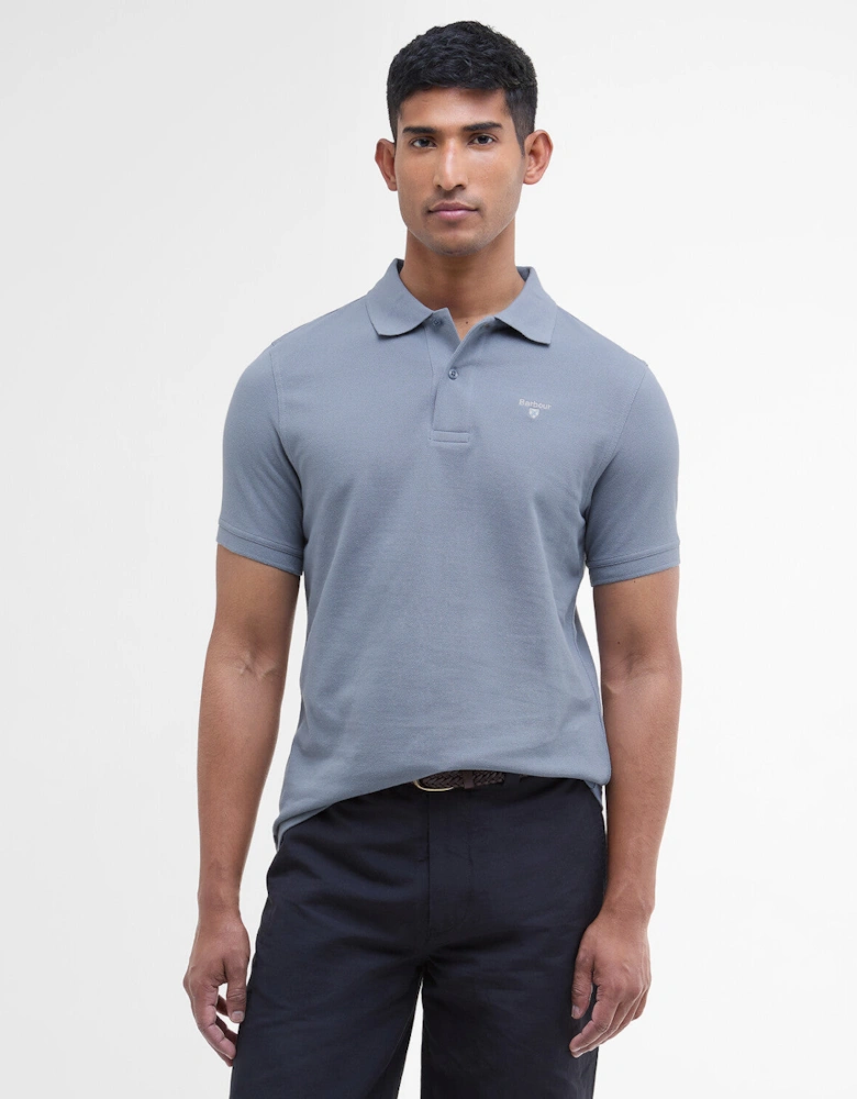 Sports Polo Shirt - Washed Blue