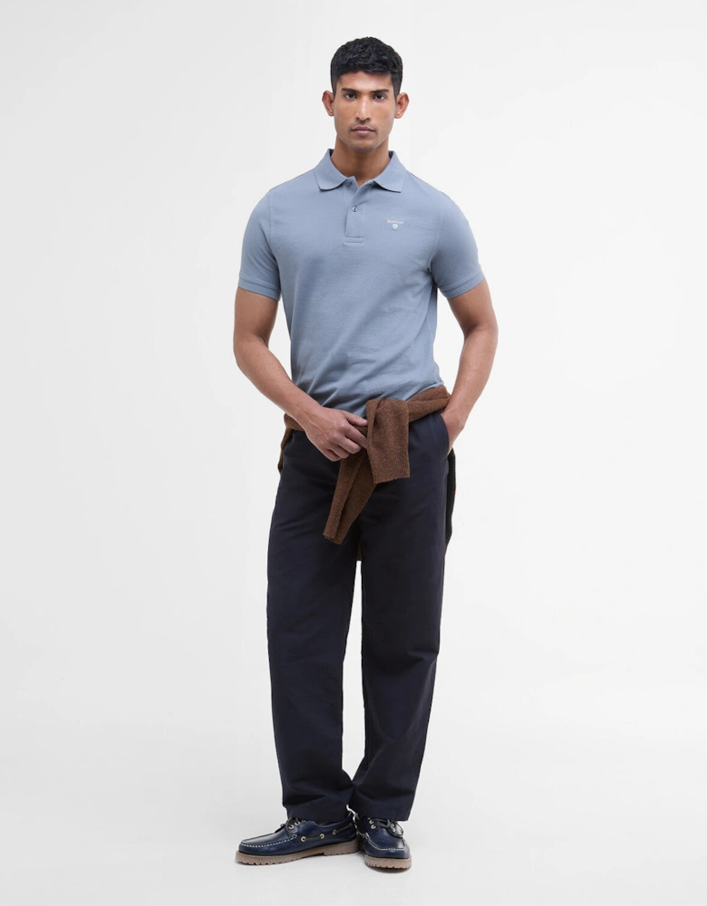 Sports Polo Shirt - Washed Blue