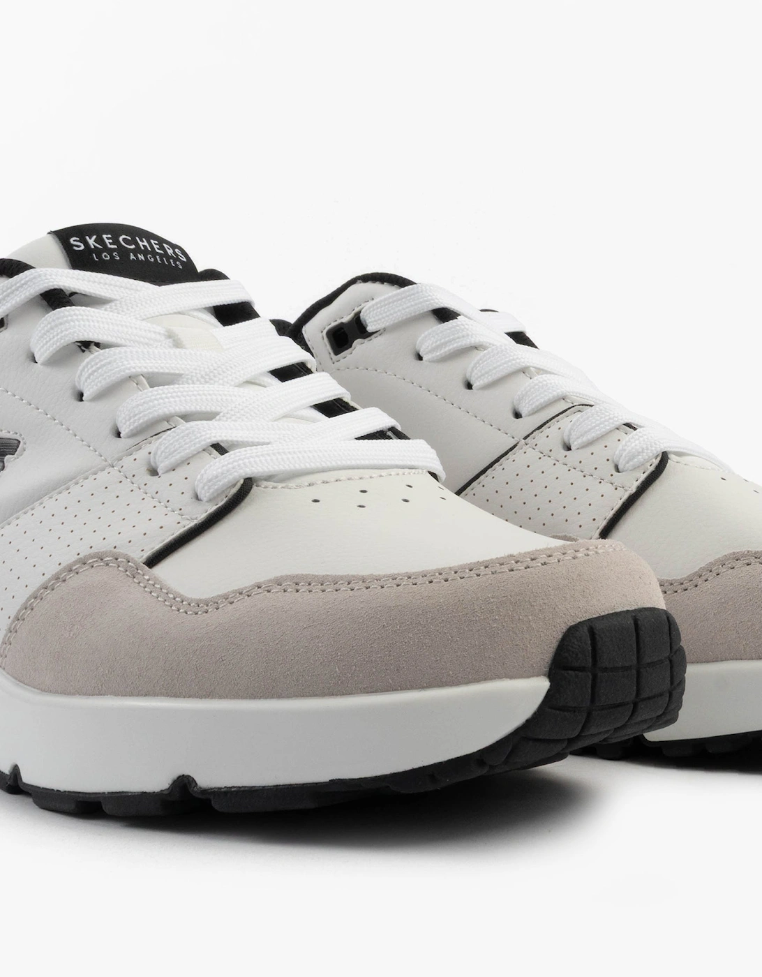 UNO - RETRO ONE Mens Trainers White Mono/Black