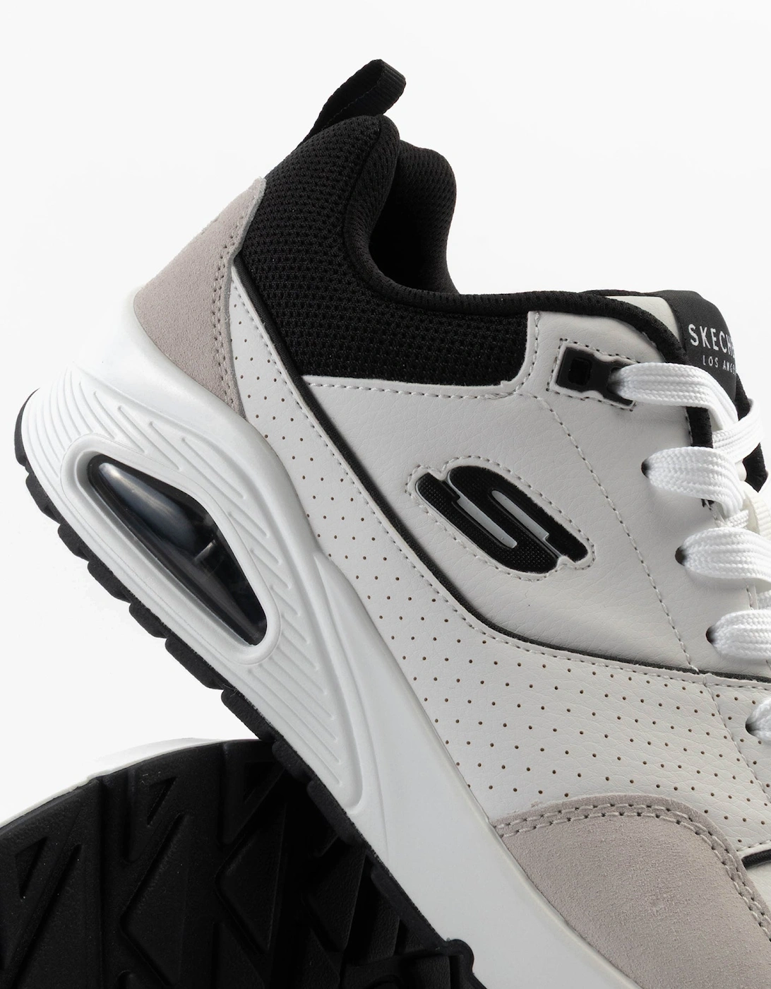 UNO - RETRO ONE Mens Trainers White Mono/Black