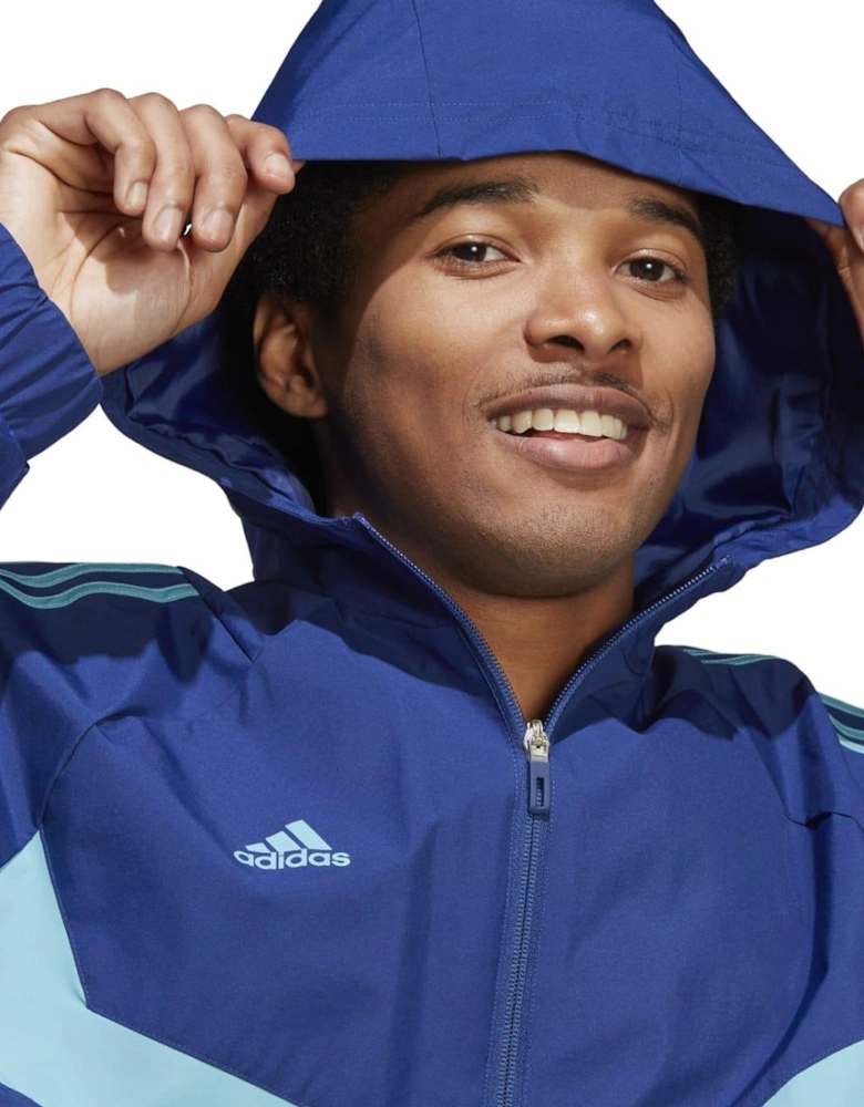 Tiro Hooded Windbreaker Jacket Blue