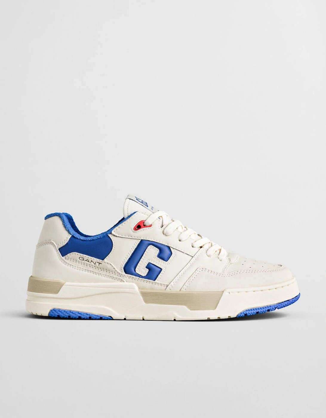 GANT Men's Brookpal Sneaker - Off White / Greece Blue - Size: 8.5