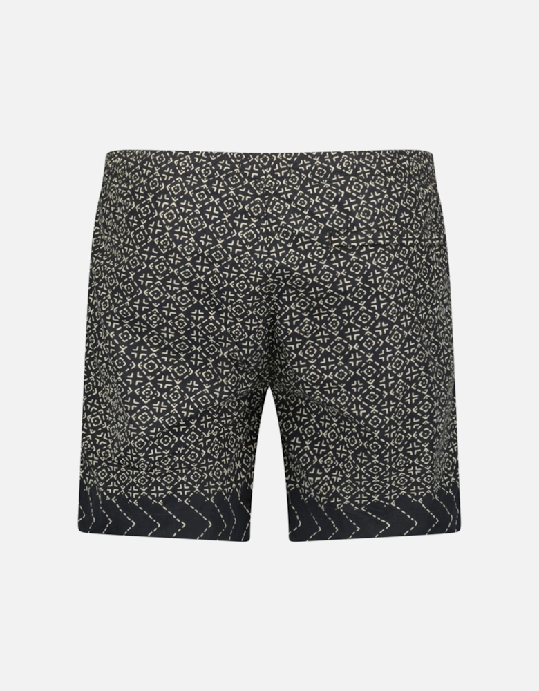 Print Baja Print Flatt Nylon Logo Swim Shorts Black