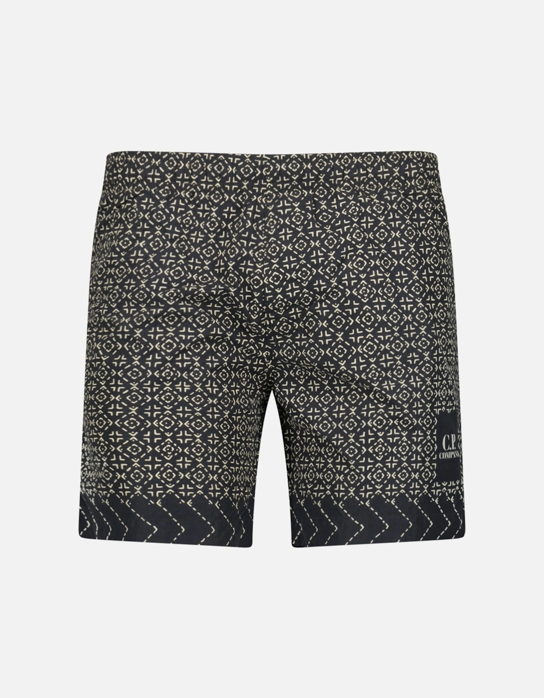 Print Baja Print Flatt Nylon Logo Swim Shorts Black