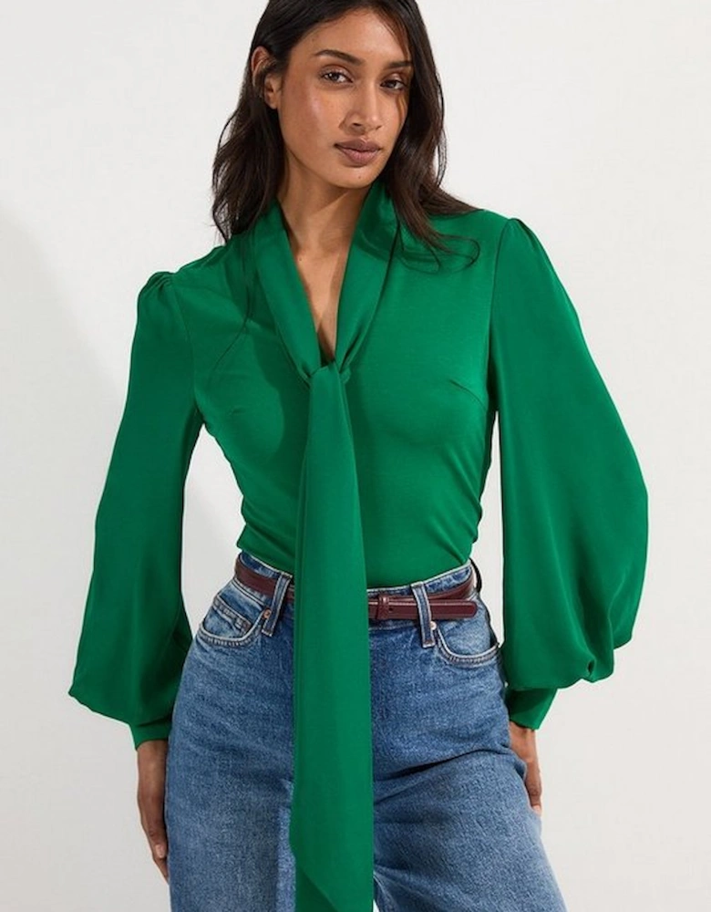 Jersey Ponte Georgette Mix Bodysuit