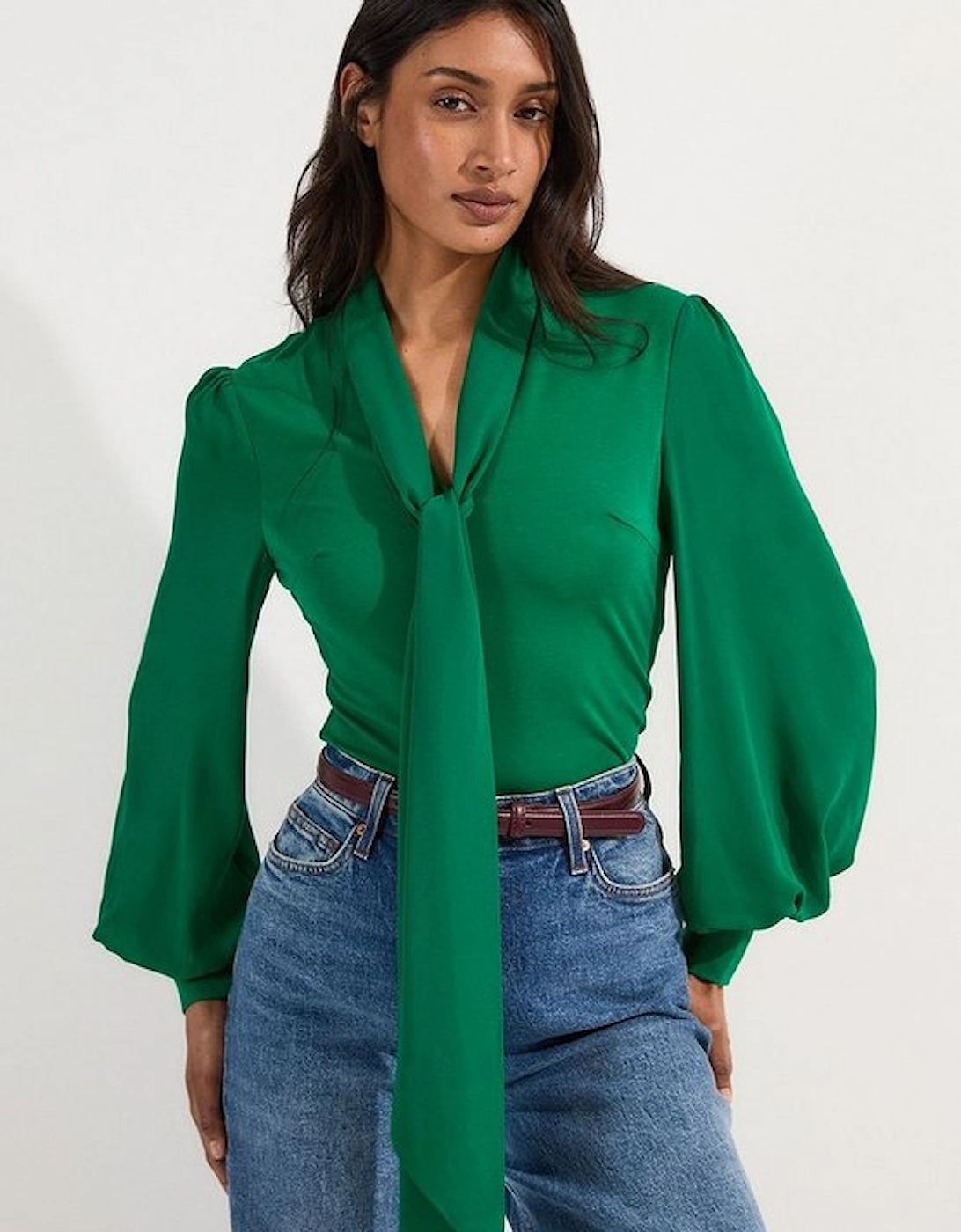 Jersey Ponte Georgette Mix Bodysuit