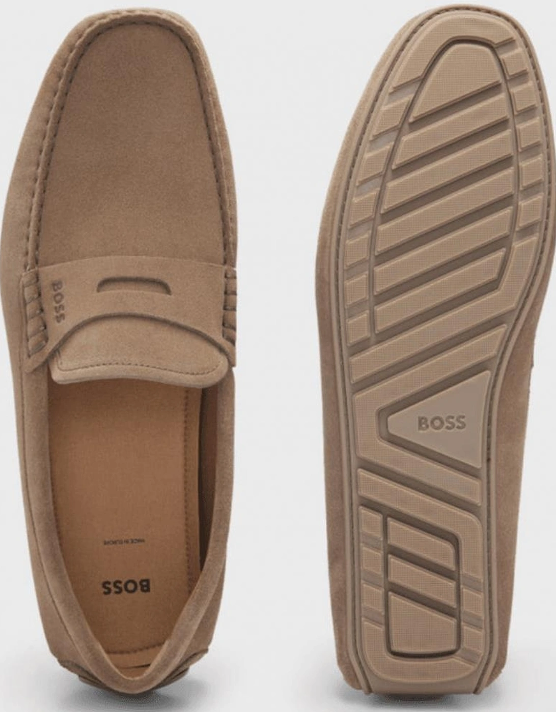 Noel_Mocc Suede Moccasin Beige Loafers