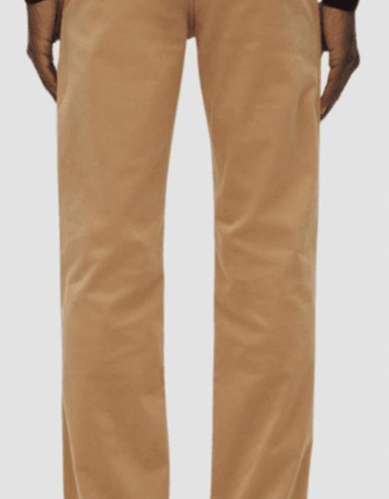 Schino Cotton Slim Fit Beige Chino Trousers