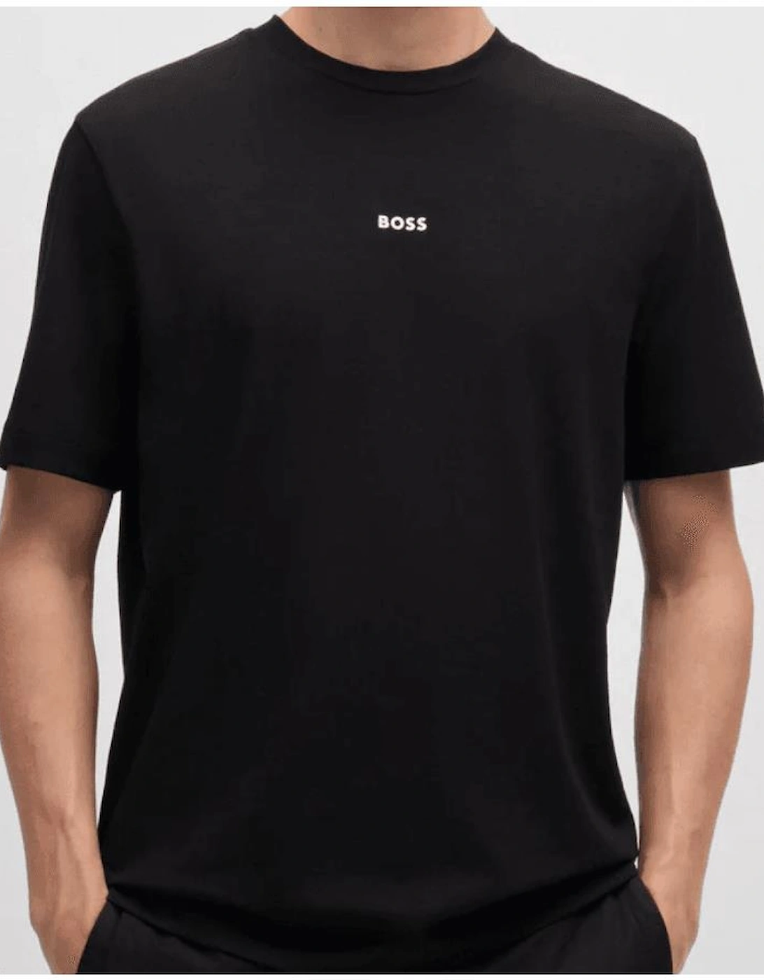 T-Chup Logo Print Relaxed Fit Black T-Shirt