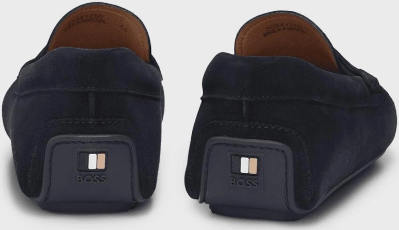 Noel_Mocc Suede Moccasin Dark Blue Loafers