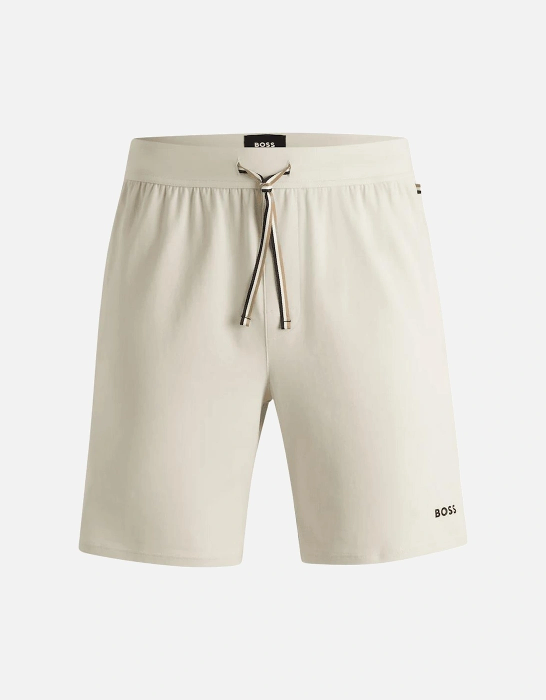 Unique Logo Print Beige Shorts, 5 of 4