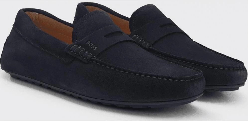 Noel_Mocc Suede Moccasin Dark Blue Loafers