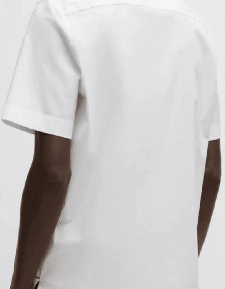 Ebor Relaxed Fit Short Sleeve White Shirt