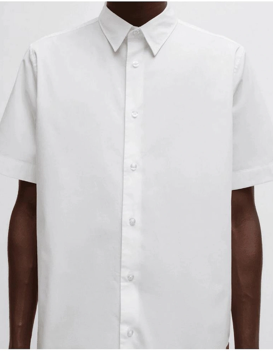Ebor Relaxed Fit Short Sleeve White Shirt