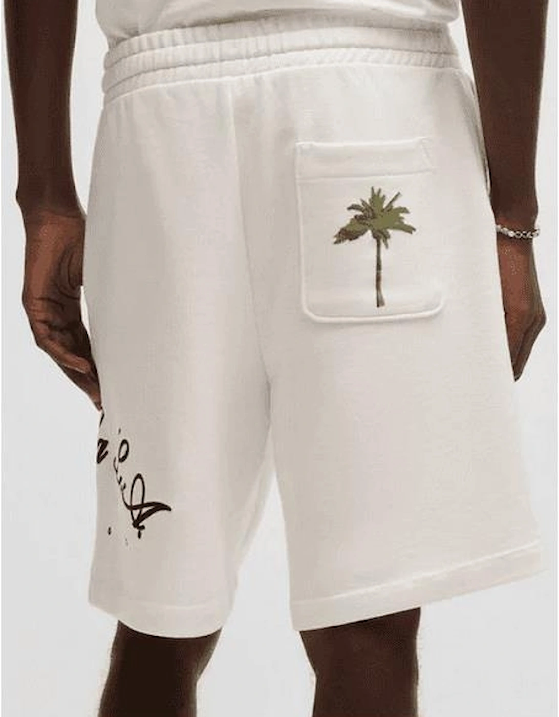 Duold Palm Tree Design Beige Shorts