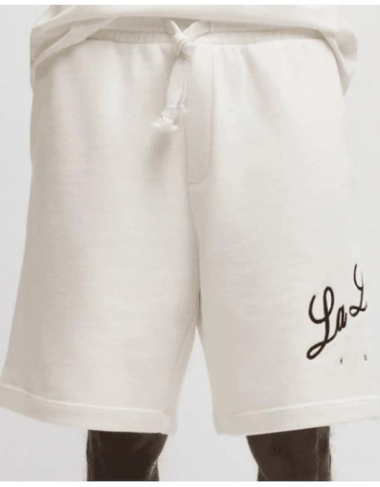Duold Palm Tree Design Beige Shorts