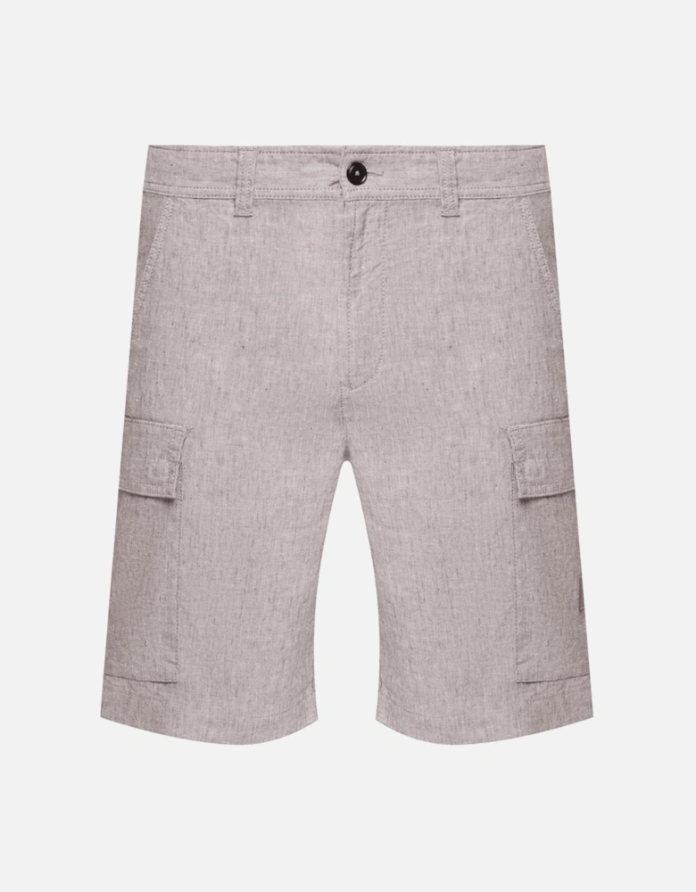Sisla-9 Patch Logo Grey Cargo Shorts